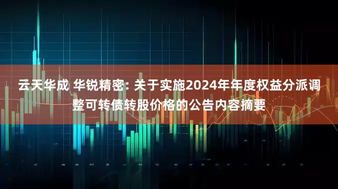 云天华成 华锐精密: 关于实施2024年年度权益分派调整可转债转股价格的公告内容摘要