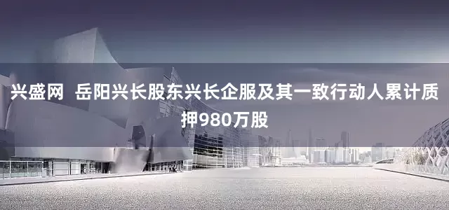 兴盛网  岳阳兴长股东兴长企服及其一致行动人累计质押980万股